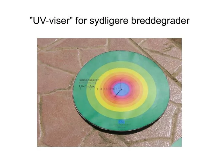 uv viser for sydligere breddegrader