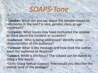 SOAPS-Tone