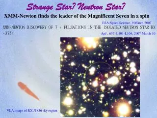 Strange Star? Neutron Star?