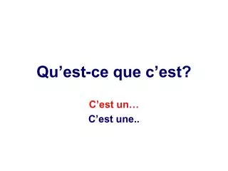 qu est ce que c est