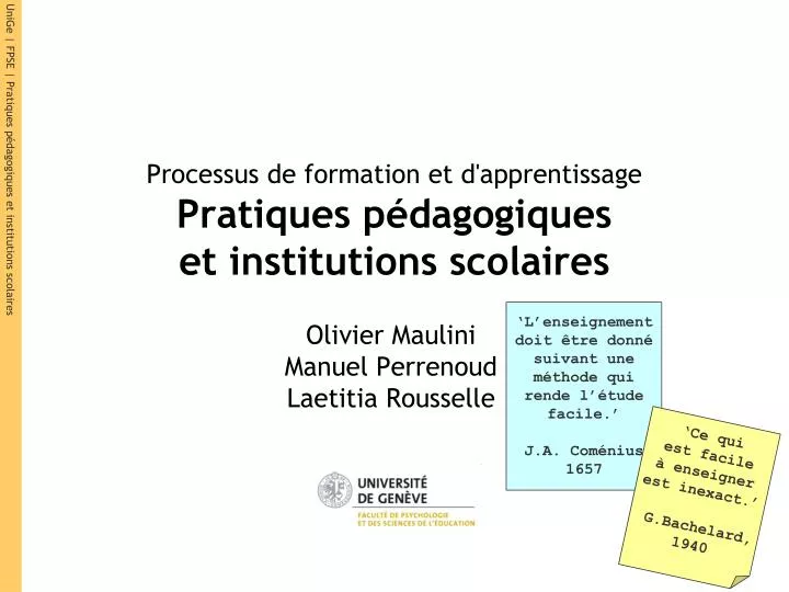 processus de formation et d apprentissage pratiques p dagogiques et institutions scolaires