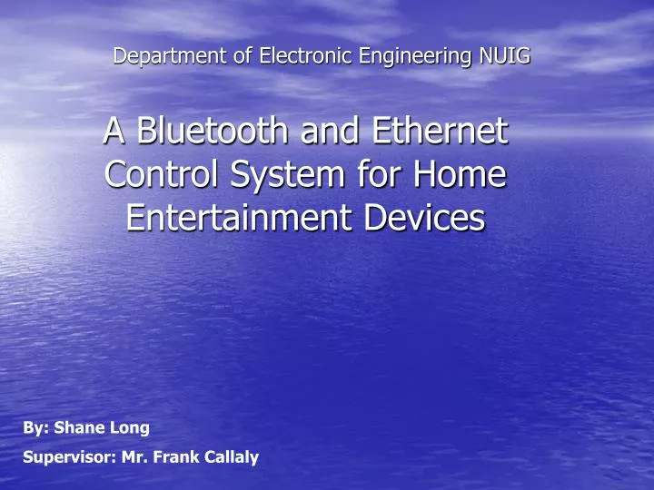 department of electronic engineering nuig