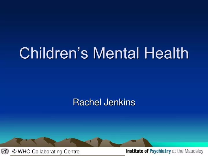 children s mental health