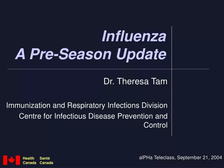 influenza a pre season update