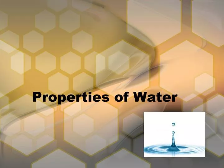 properties of water