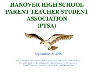 HANOVER HIGH SCHOOL PARENT TEACHER STUDENT ASSOCIATION (PTSA)
