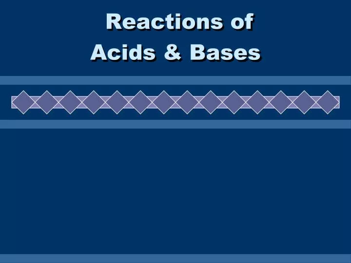 reactions of acids bases