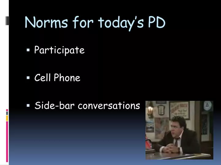 norms for today s pd