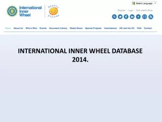 INTERNATIONAL INNER WHEEL DATABASE 2014 .