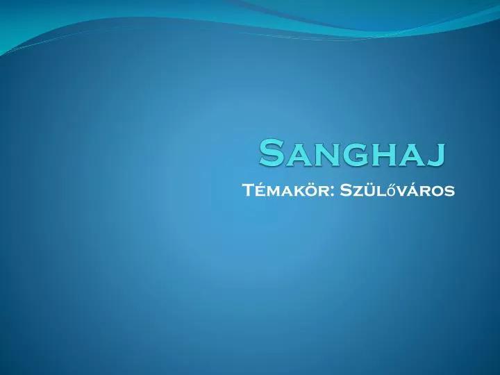 sanghaj