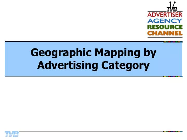 geographic mapping by advertising category