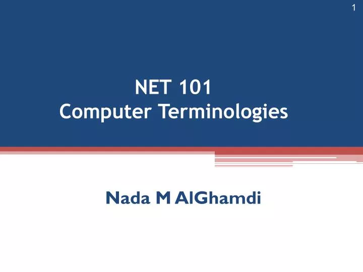 net 101 computer terminologies