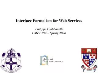 Interface Formalism for Web Services