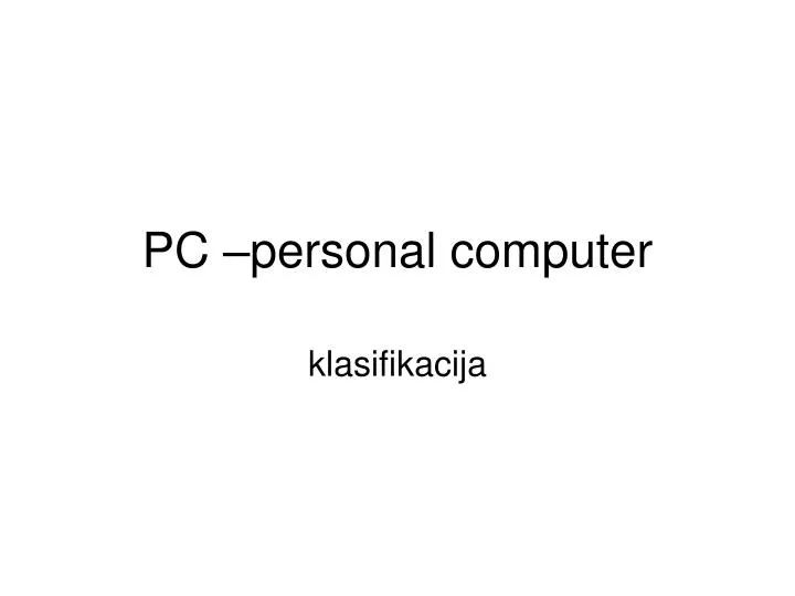 pc personal computer
