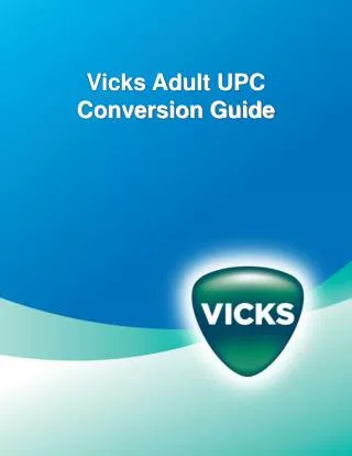 Vicks Adult UPC Conversion Guide