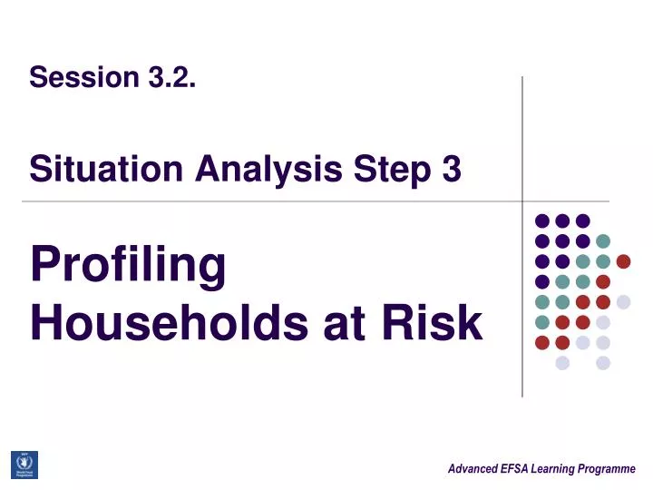 session 3 2 situation analysis step 3 profiling households at risk