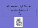 Mt. Vernon High School - slide 1