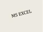 MS EXCEL - slide 1
