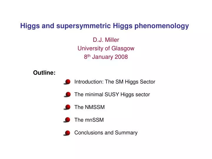 higgs and supersymmetric higgs phenomenology