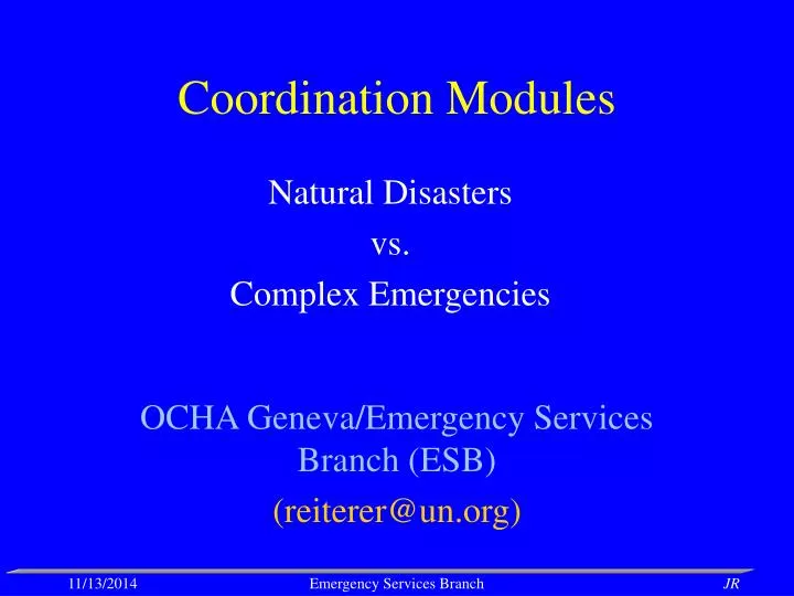 coordination modules