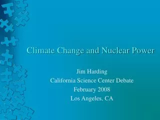 Climate Change and Nuclear Power