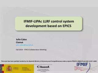 IFMIF-LIPAc LLRF control system development based on EPICS