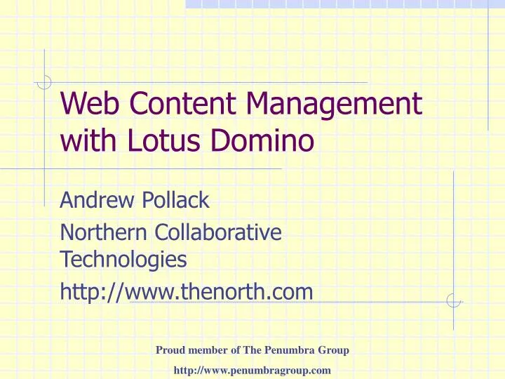 web content management with lotus domino