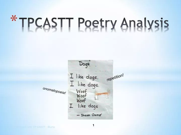 tpcastt poetry analysis