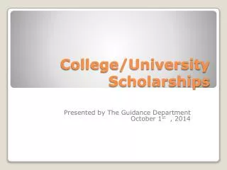 College/University Scholarships