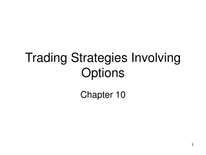 trading strategies involving options