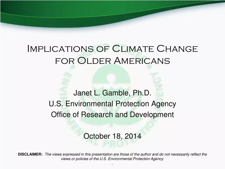 implications of climate change for older americans