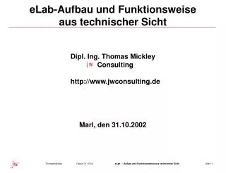 elab aufbau und funktionsweise aus technischer sicht