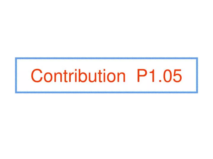 contribution p1 05