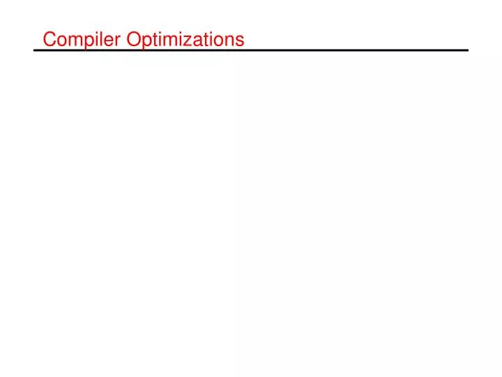 compiler optimizations