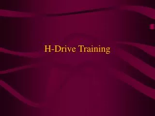 H-Drive Training