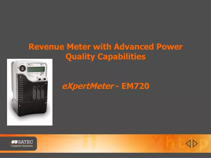 revenue meter with advanced power quality capabilities expertmeter em720