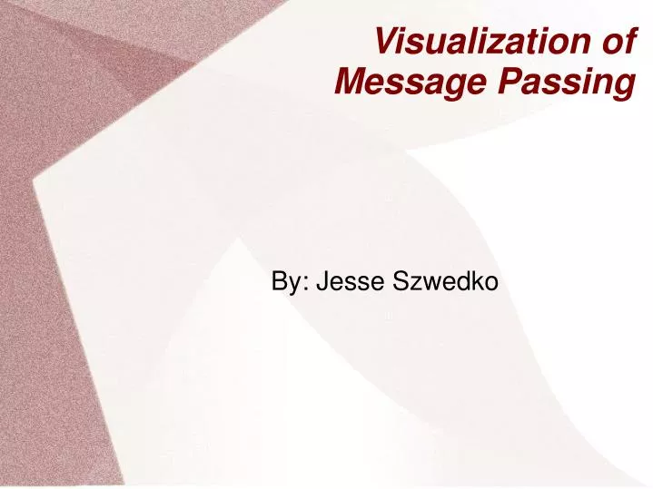 visualization of message passing