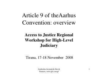 Article 9 of theAarhus Convention: overview