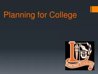 Planning for College