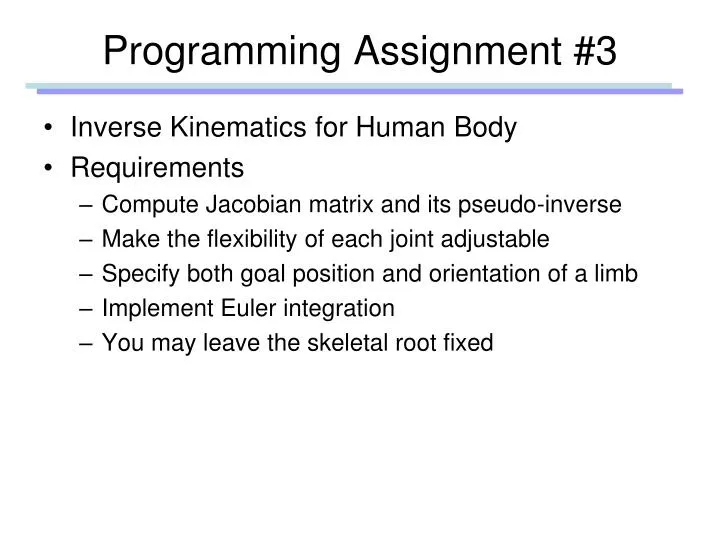 programming assignment 3