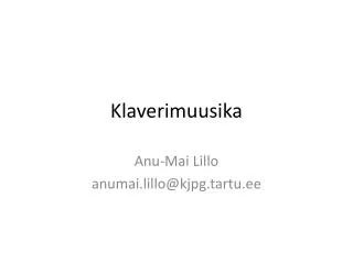 klaverimuusika