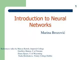 PPT - Introduction To Neural Networks PowerPoint Presentation, Free ...