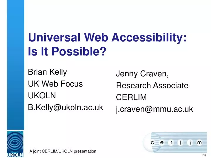 universal web accessibility is it possible