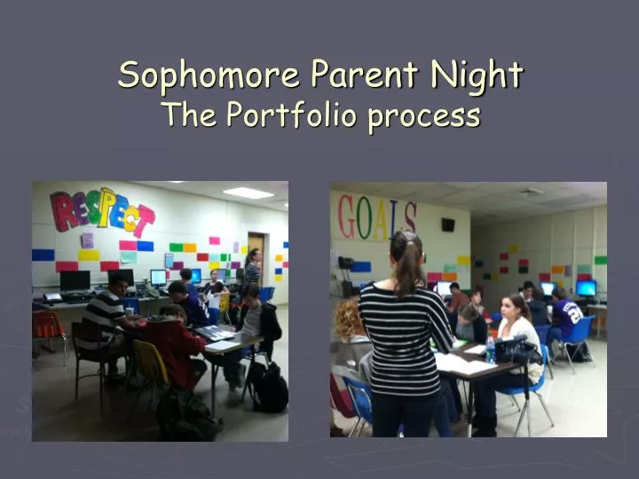 sophomore parent night the portfolio process