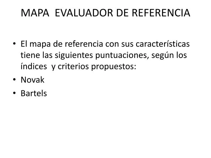 mapa evaluador de referencia
