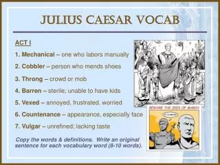 Julius Caesar Vocab