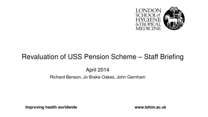 revaluation of uss pension scheme staff briefing