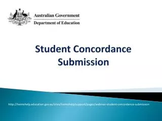 Student Concordance Submission