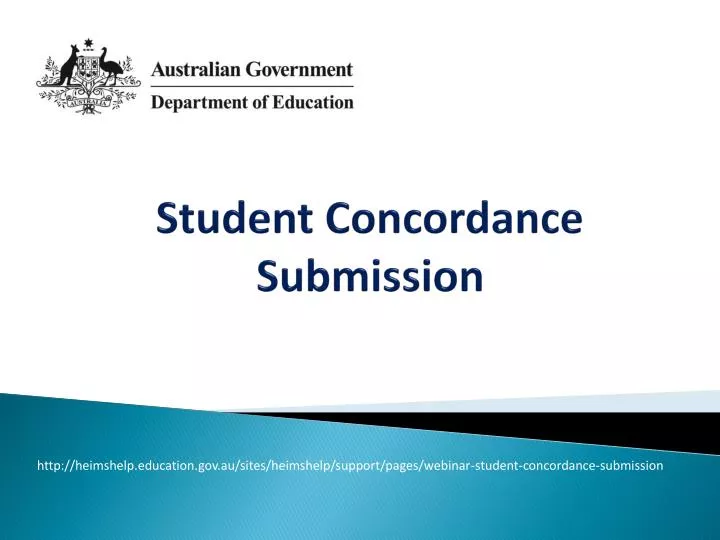 student concordance submission