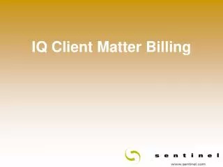 IQ Client Matter Billing